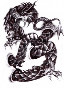 Karmaela Designs: Dragon tattoo design