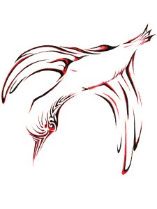 Karmaela Designs: bird Tattoo design Logographics